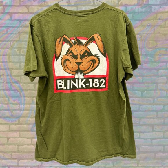 Blink 182 Bunny Print Band Logo 90s Rock Grunge Made in USA Merch Medium Shirt - Picture 1 of 5